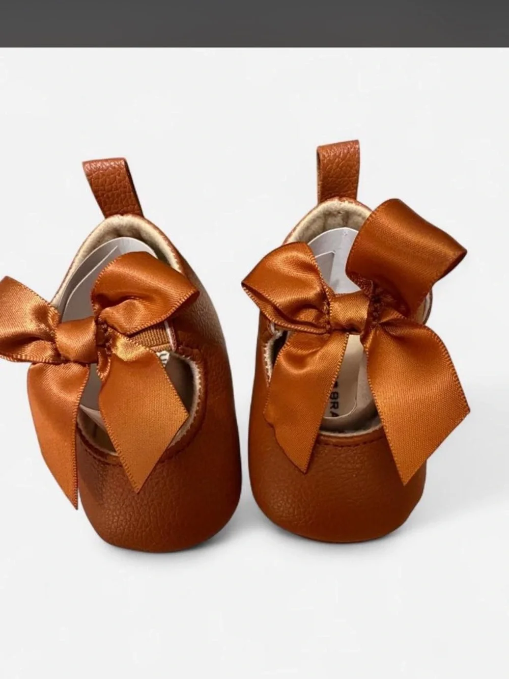 Lucky Brand Toddler Bow Crib Shoes in Cognac